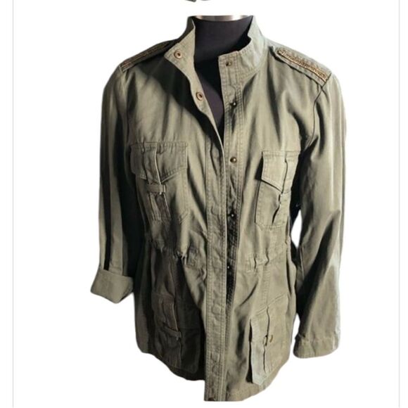 Democracy Utility Jacket with Lace-Up Back Size Medium - Picture 1 of 5